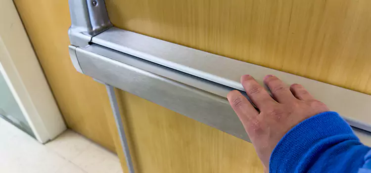 Installing a Push Bar on a Door Lathrop